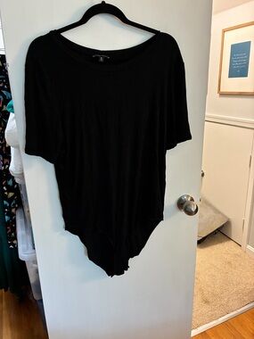 Universal Standard Black Short Sleeve Bodysuit